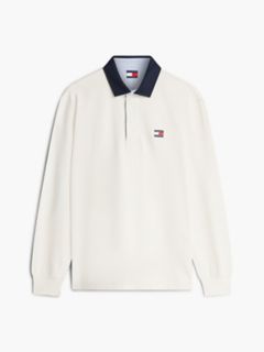 Tommy Jeans Relaxed Fit Rugby Polo — Cream 5