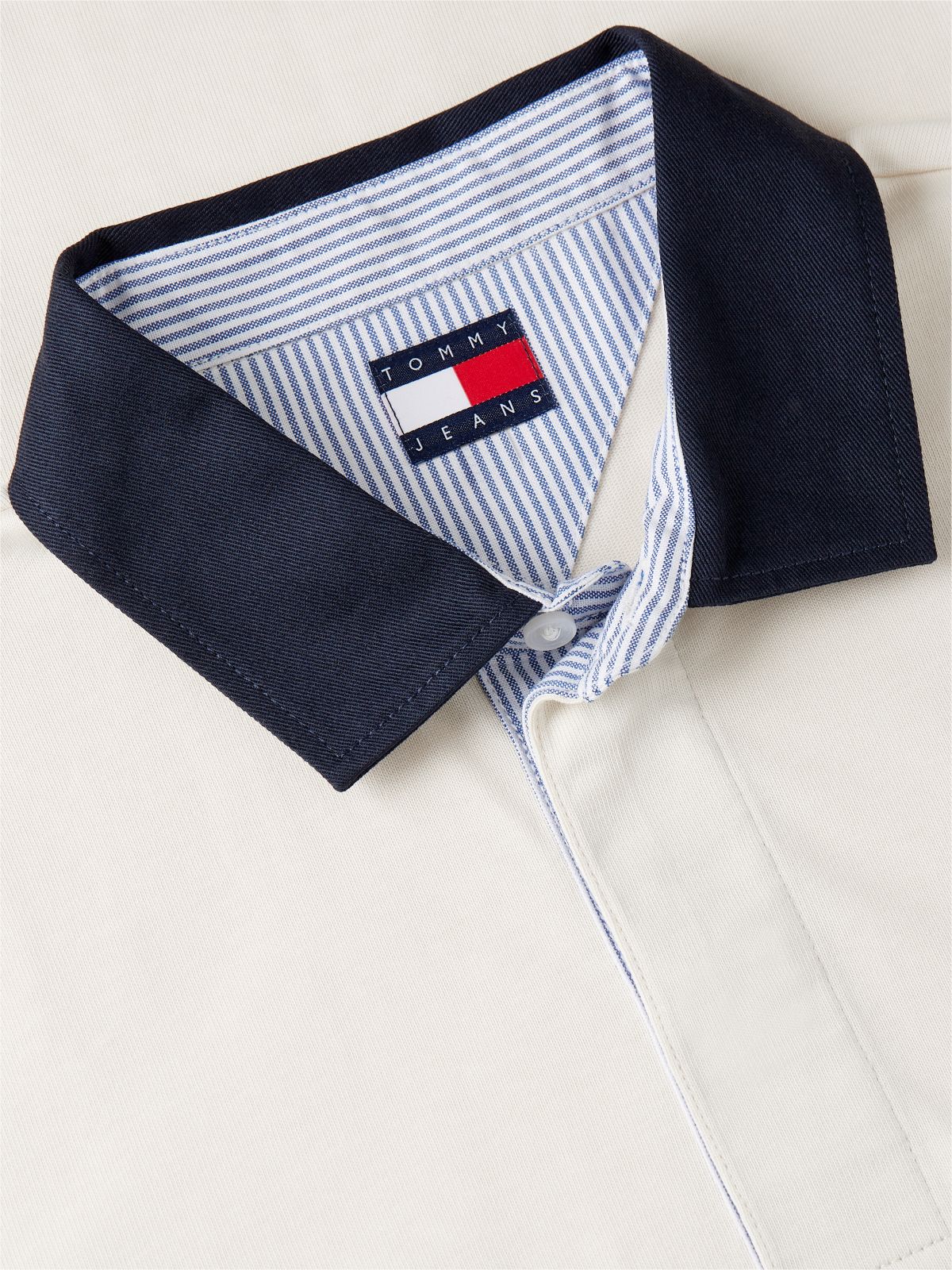Tommy Jeans Relaxed Fit Rugby Polo — Cream