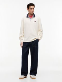 Tommy Jeans Relaxed Fit Rugby Polo — Cream 2
