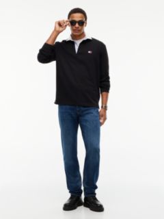 Tommy Jeans Relaxed Fit Rugby Polo — Black 2