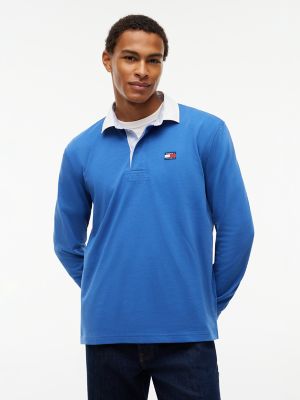 Tommy Jeans Relaxed Fit Rugby Polo, Delta Blue