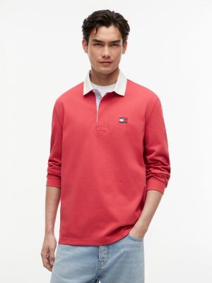 Tommy Jeans Relaxed Fit Rugby Polo, Anthem Red