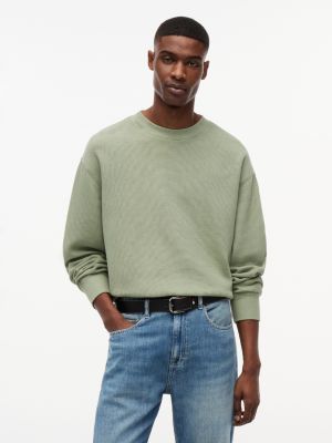 Tommy Jeans Waffled Sweatshirt, Spring Olive
