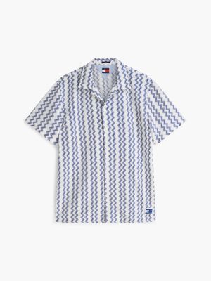 Мужские рубашки Tommy Hilfiger Tommy Jeans Open Weave Camp Shirt — фото 5