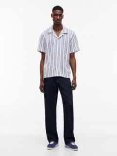Tommy Jeans Open Weave Camp Shirt — Providence Blue 2