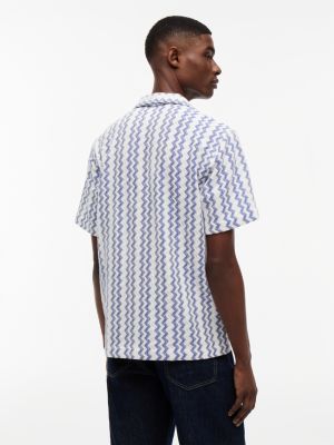 Мужские рубашки Tommy Hilfiger Tommy Jeans Open Weave Camp Shirt — фото 4