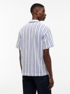 Tommy Jeans Open Weave Camp Shirt — Providence Blue 4