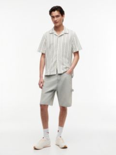 Tommy Jeans Open Weave Camp Shirt — Spring Olive 2