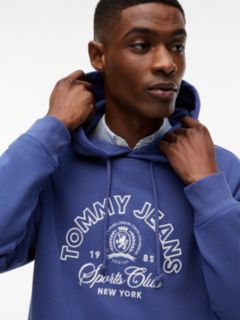 Tommy Jeans Sports Club Logo Hoodie — Blue Storm 3