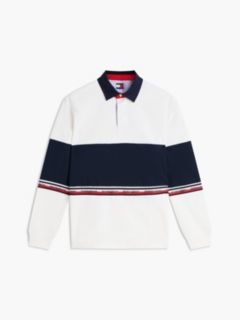 Tommy Jeans Colorblock Rugby Sweatshirt — Ancient White 5