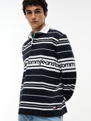 Мужские джинсы Tommy Hilfiger Tommy Jeans Repeat Logo Striped Rugby — фото 3