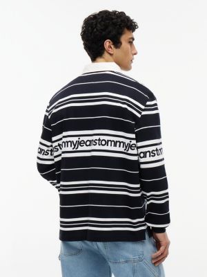 Мужские джинсы Tommy Hilfiger Tommy Jeans Repeat Logo Striped Rugby — фото 4