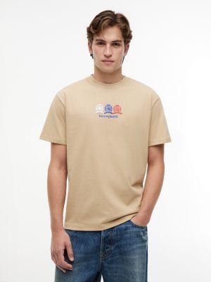 Tommy Jeans Multi-Crest Logo T-Shirt, Beige