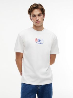 Tommy Jeans Multi-Crest Logo T-Shirt, Ecru