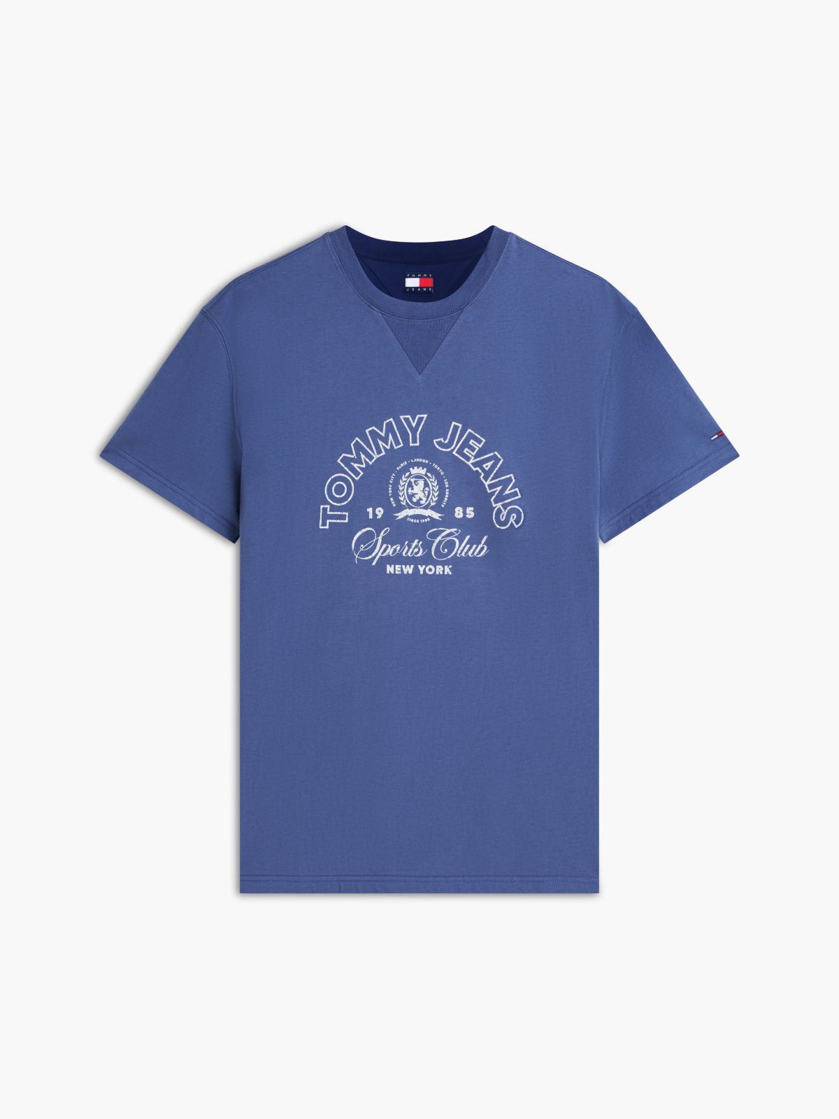 Tommy Jeans Weathered Sport Logo T-Shirt — Blue Storm