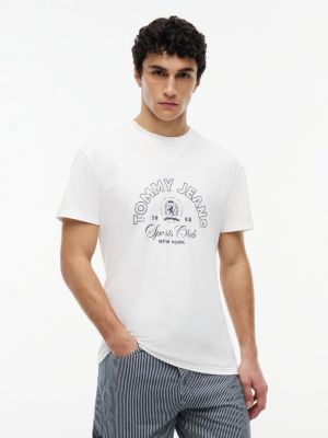 Tommy Jeans Weathered Sport Logo T-Shirt, Ecru
