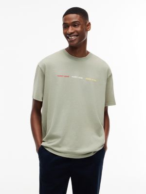 Tommy Jeans Repeat Logo T-Shirt, Spring Olive