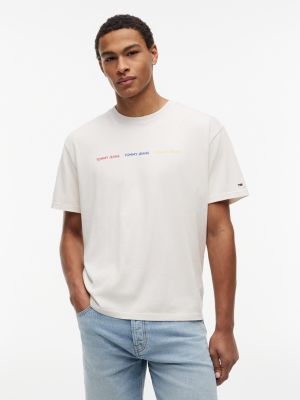 Tommy Jeans Repeat Logo T-Shirt, Ancient White