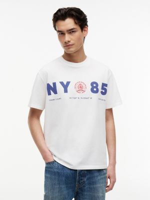 Tommy Jeans Relaxed Fit NY 85 T-Shirt, Ecru