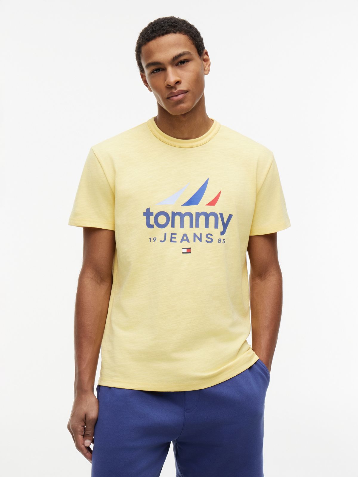 Tommy Jeans Sailing Logo T-Shirt — Citronella