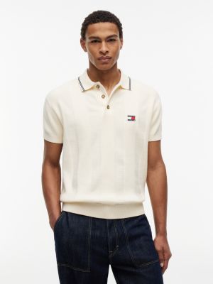 Tommy Jeans Short-Sleeve Sweater Polo, Calico