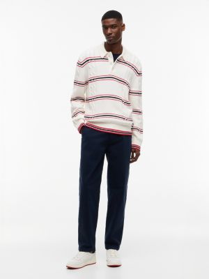 Мужские джинсы Tommy Hilfiger Tommy Jeans Cable Knit Sweater Polo — фото 2