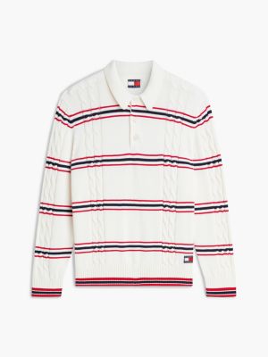 Мужские джинсы Tommy Hilfiger Tommy Jeans Cable Knit Sweater Polo — фото 5