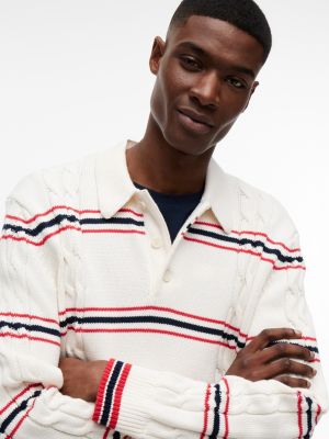 Мужские джинсы Tommy Hilfiger Tommy Jeans Cable Knit Sweater Polo — фото 3
