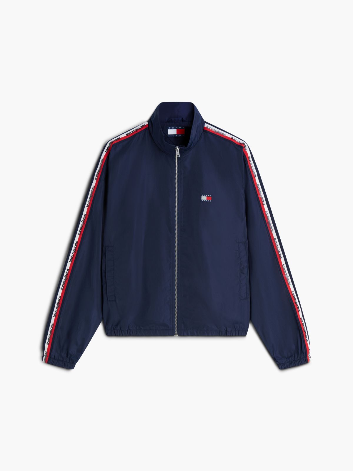 Tommy Jeans Logo Tape Zip Jacket — Navy