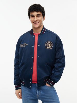 Tommy Jeans Satin Bomber Jacket, Dark Night Navy