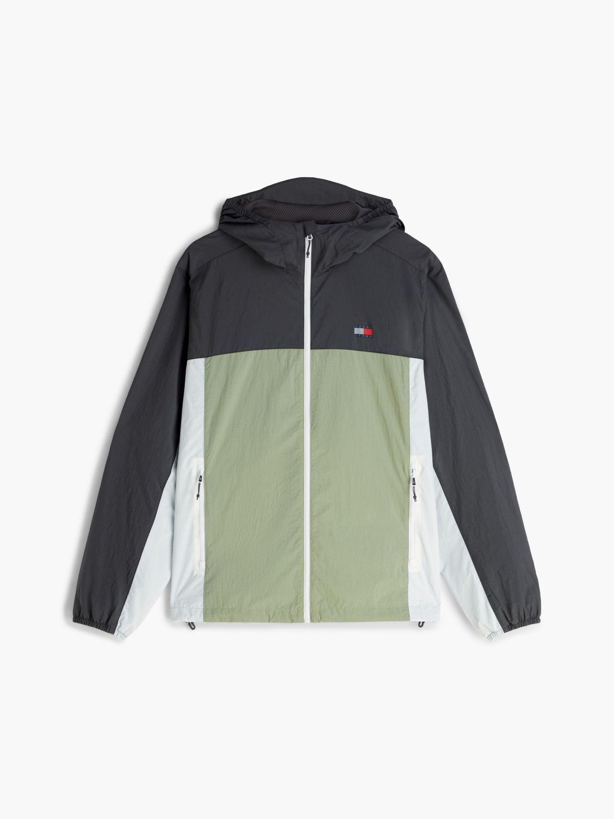 Tommy Jeans Packable Chicago Windbreaker — Spring Olive Multi
