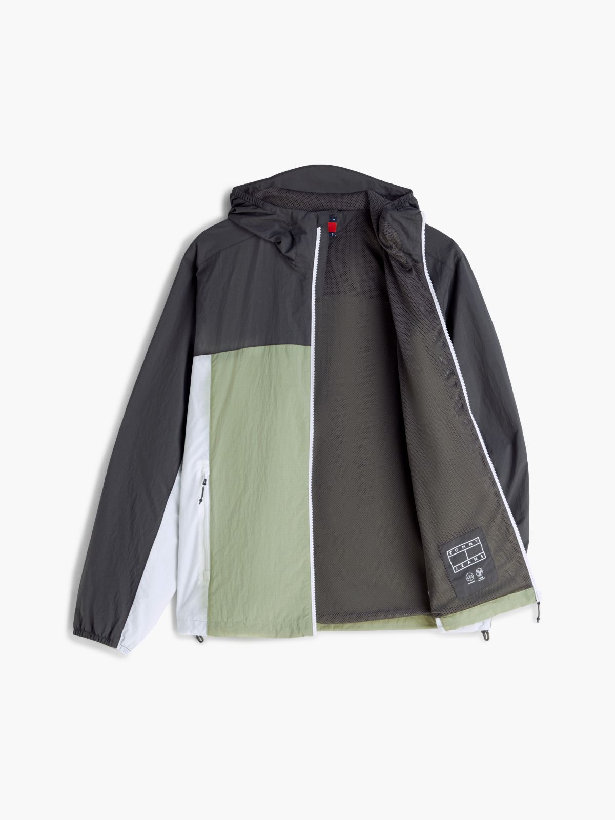 Tommy Jeans Packable Chicago Windbreaker — Spring Olive Multi