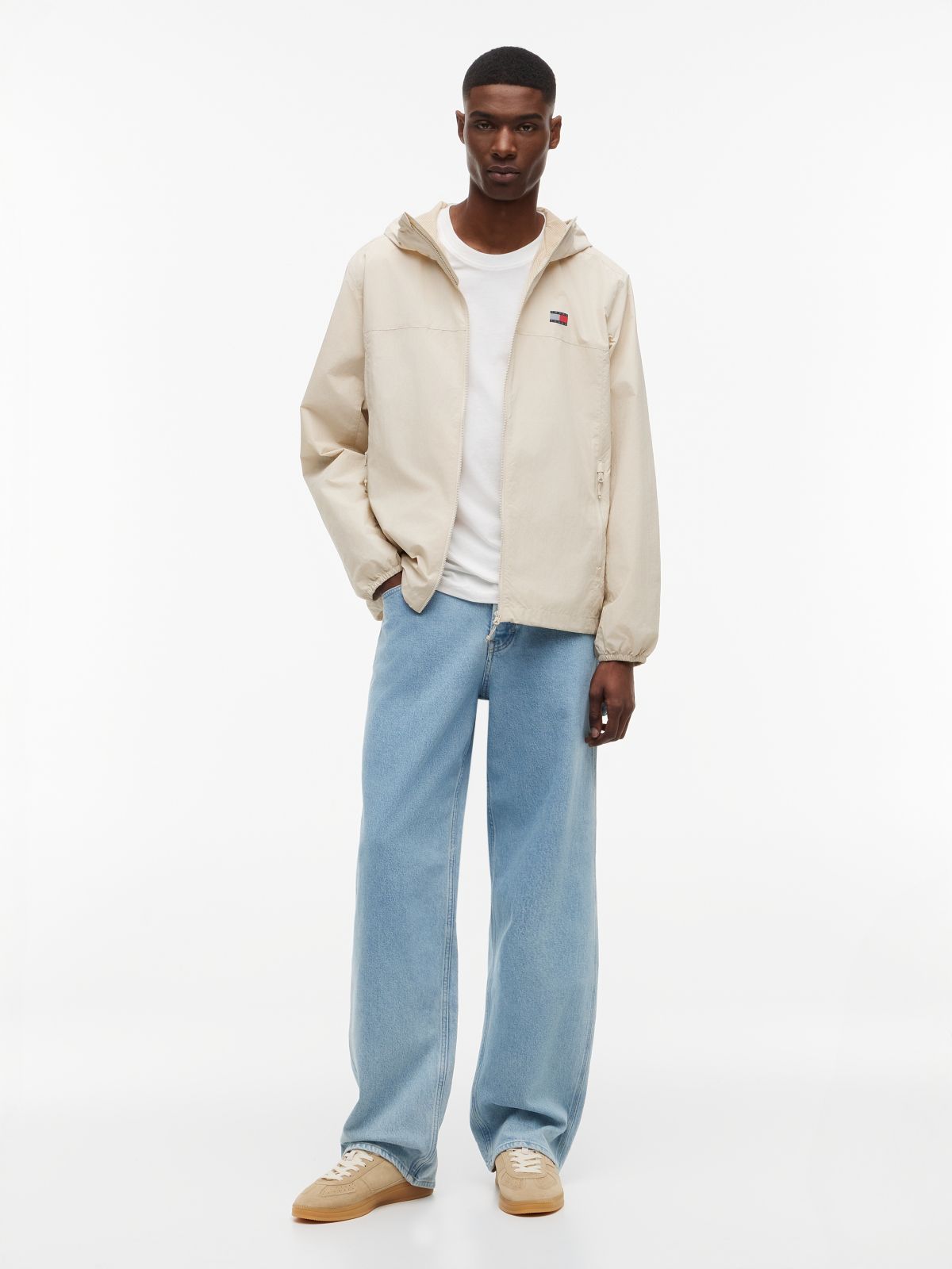 Tommy Jeans Packable Chicago Windbreaker — Classic Beige