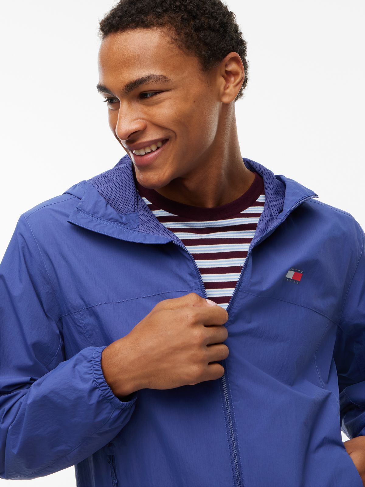 Tommy Jeans Packable Chicago Windbreaker — Blue Storm