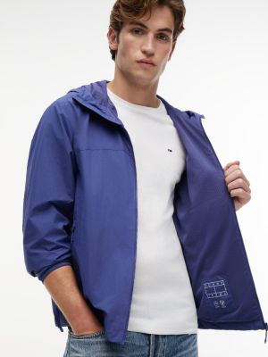 Мужская куртка Tommy Jeans Packable Chicago Windbreaker, цвет: Синий — фото 4