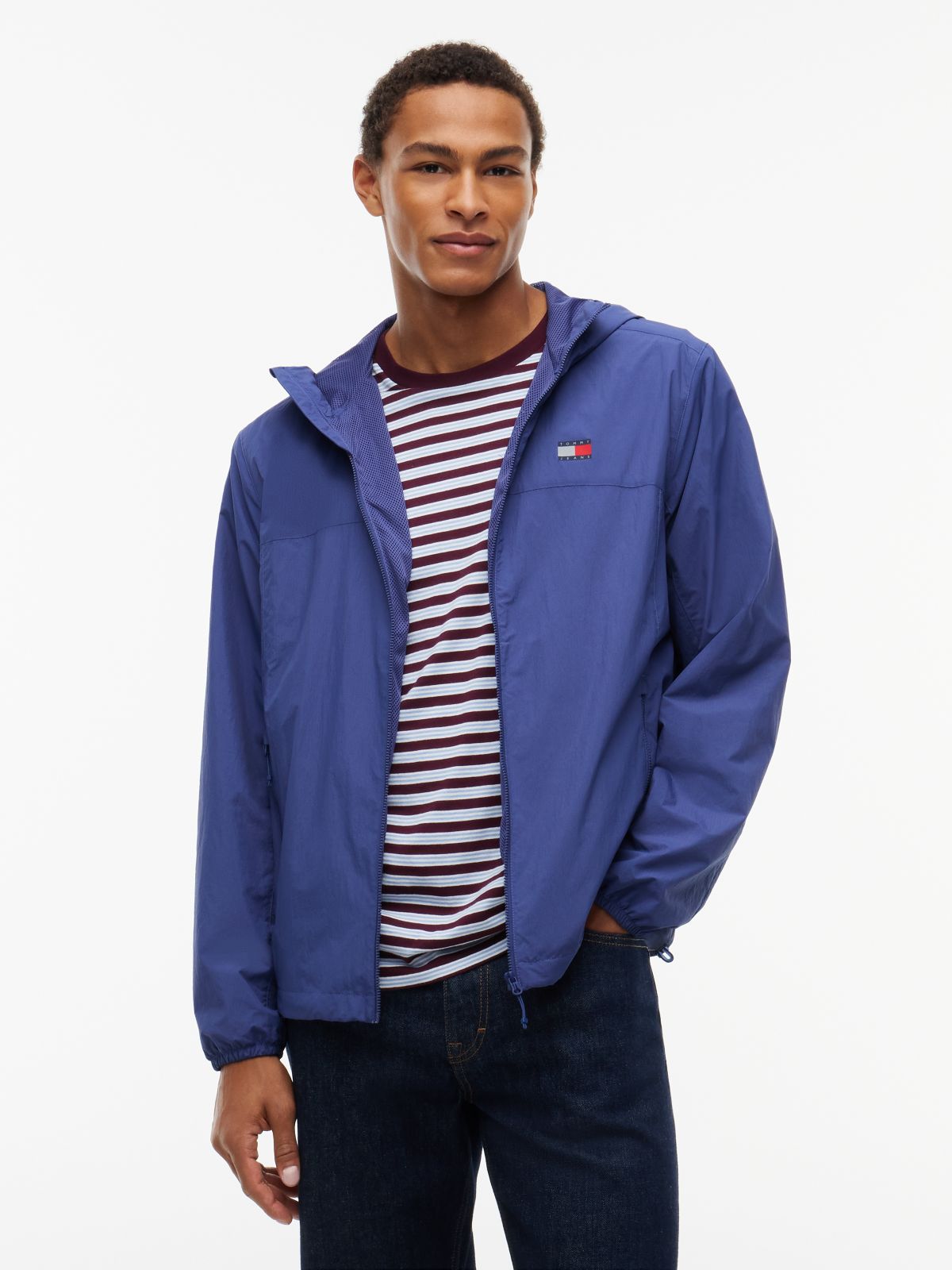 Tommy Jeans Packable Chicago Windbreaker — Blue Storm