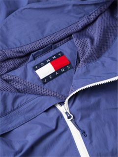 Tommy Jeans Packable Chicago Windbreaker — Anthem Red Multi 8