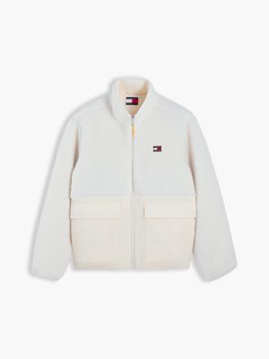 Мужская куртка Tommy Jeans Mixed-Media Teddy, цвет: Кремовый — фото 5
