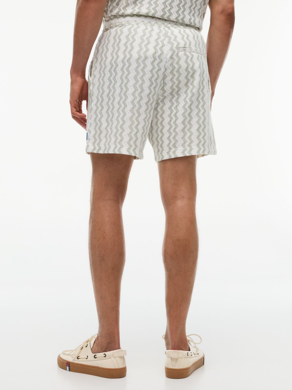 Tommy Jeans Open Weave Beach Short — Spring Olive