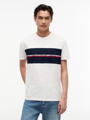 Tommy Jeans Signature Logo Tape T-Shirt, Ancient White