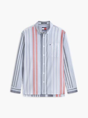 Мужские рубашки Tommy Hilfiger Tommy Jeans Striped Oxford Shirt — фото 5