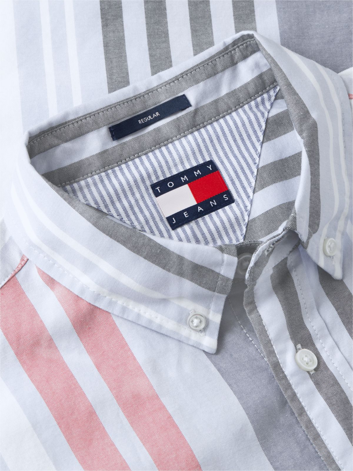 Tommy Jeans Striped Oxford Shirt — Blue Multi Stripe