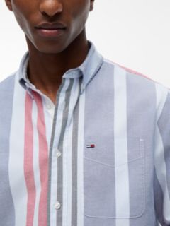Tommy Jeans Striped Oxford Shirt — Blue Multi Stripe 3