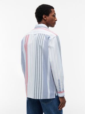Мужские рубашки Tommy Hilfiger Tommy Jeans Striped Oxford Shirt — фото 4
