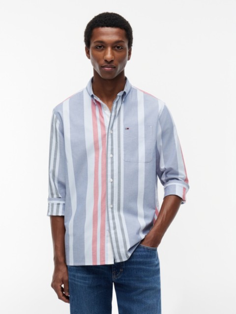 Мужские рубашки Tommy Hilfiger Tommy Jeans Striped Oxford Shirt