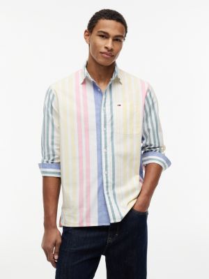 Tommy Jeans Striped Oxford Shirt, Multi Color Stripe