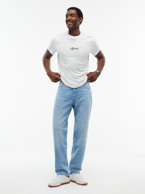 Мужские джинсы Tommy Jeans Tapered Straight Jean, цвет: Светлая варка джинсовый — фото 2