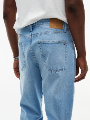 Мужские джинсы Tommy Jeans Tapered Straight Jean, цвет: Светлая варка джинсовый — фото 5