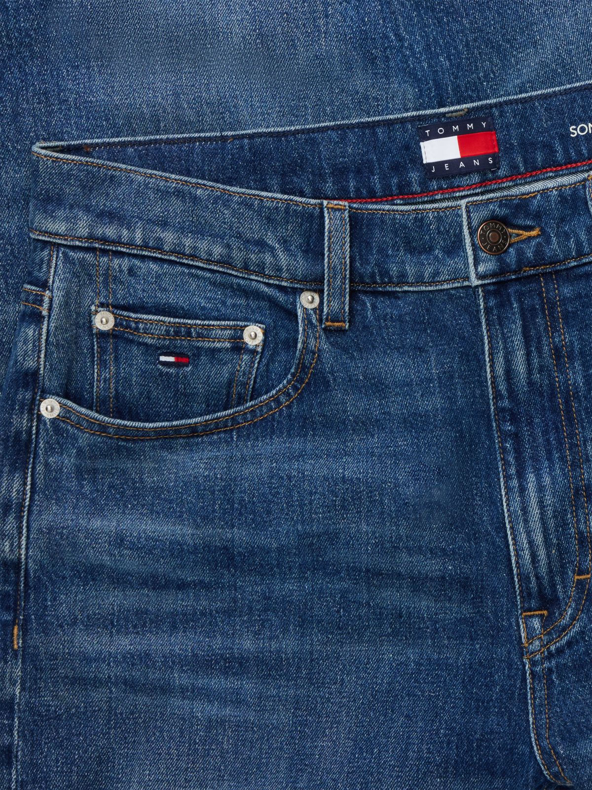 Tommy Jeans Tapered Straight Jean — Dark Wash Denim
