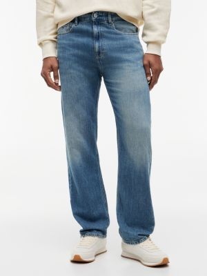 Tommy Jeans Linen-Blend Loose Fit Jean, Medium Wash Denim